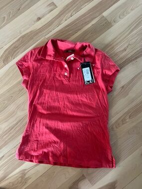 Iceberg Red Short Sleeve Polo Tee